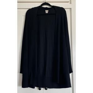 Chico's Black knit long sleeve XL  cardigan open front Chico's size 3